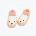 Calcetines antideslizantes de los zapatos del piso del niño de la historieta de los niños del bebé de la suela de cuero